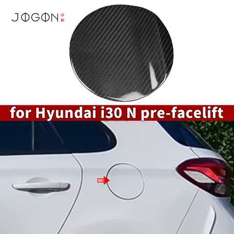 For Hyundai i30 N i30N 2018+ Real Carbon Fiber Fuel Tank Cover Oil Cap Trim Exterior Accessories