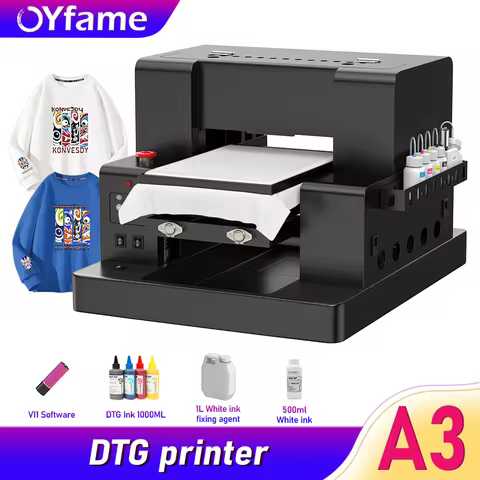 OYfame A4 A3 DTG Printer A4 Flatbed Printer With L805 Printer head Directly To Garment t shirt print