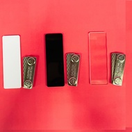 Acrylic Name Plate [1inch x3inches and 0.8inch x 3inches] + magnet Blank tag Transparent Black White