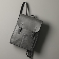 FE2 Unisex Laptop Bag Crazy Horse PU Leather Man Backpack Retro Travel Bagpack Fashion School Bag