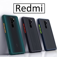 [ส่งจากไทย] เคสกันกระแทก ปุ่มสีผิวด้าน ทุกรุ่นใช้สำหรับ Xiaomi Redmi Note 8 / Note 8pro / Redmi Note 7 / Redmi note 10 เคสเรดมี่ เคสใส เคสขอบสี ขอบนิ่มหลังแข็ง