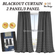 LANGSIR BLACKOUT CURTAIN 2/3 PANEL TINGKAP WINDOW