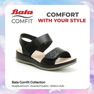 Bata COMFIT รองเท้าเพื่อสุขภาพ Comfortwithstyle รองเท้าแตะ รองเท้าลำลอง รองเท้ารัดส้น สำหรับผู้หญิง สีดำ รหัส 6616596