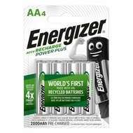 Original Energizer Rechargeable batteries Power plus AA 2000mAh / AAA 700mAh (4 PCS) PACK Recharge