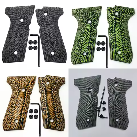 1 Pair 6 Colors Sunburst Texture G10 Material Grips Handles For Beretta 92 / 96 Full size 92 fs,M9,9