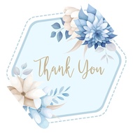 100 Thank You Stickers Thank You Decal 4cm