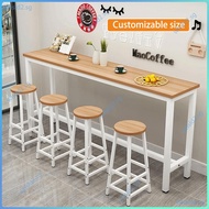 Wall Bar Counter Household Window Table Long Table Milk Tea Shop High Leg Bar Counter Chair Combinat