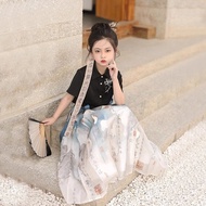 马面裙女童夏装2026新儿童汉服女大童夏新中国传统套装Chinese Traditional Hanfu Child Clothing Kids Boy Performance Costume Gir