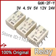 5pcs G6K-2F-Y DC 5V 12V 24V DPDT G6K-2F-Y-12VDC G6K-2F-Y-24VDC G6K-2F-Y-5VDC SMD Signal Relays