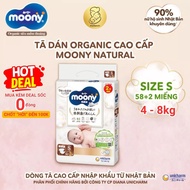 [Voucher 10% toàn gian] Combo 2 bỉm moony trắng bỉm moony natural chính hãng Dán/Quần đủ size NB62/S