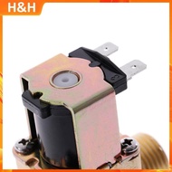 【H&H】 G1/2'' Brass Electric Solenoid Valve DC 12v 24v AC220v for Solar Water Heater