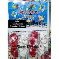1 pack!!I love indonesia balloon/inflated balloon/cute balloon