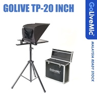 GoLive TP-20 20 inch Camera Teleprompter Professional for Live Interview News Speech Prompter for DS