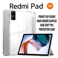 Xiaomi Redmi Pad 10.61inch 2022 PC Transparent Back Soft TPU Flip Cover MI Redmipad 10.61inch Smart 