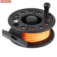 OKHALLO Fly Fishing Reel, Lightweight Left/Right Hand Fly Reel, Portable Pre-Loaded Line Fly Wheel R