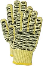 Magid Cut Master Cut-Resistant Machine Knit Gloves w/Nitrile Dots, Made with Dupont Kevlar 500, Men's Fits, Natural