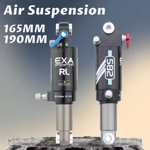 EXA 165mm 190mm Bicycle Rear Shock Absorber With Lock 165 Adjustable Double Air Pressure Mountain Bi