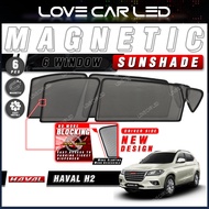 6Pcs HAVAL H2 Magnetic Sunshade Curve Window Shape Window Shield Protect UV