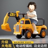 Children's ride-on excavator, large children's ride-on excavator, construction vehicle for boys, ele