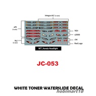 JC053 - INTEGRA DC2 Hotwheels 1:64 diecast custom white toner waterslide decals
