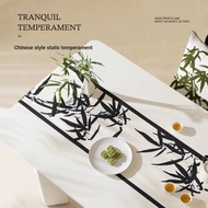 Tyk Ink Bamboo Table Rag Tea Table Mat Cloth New Chinese Style Tea Rag Tablecloth Middle Premium Tea