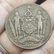 koin british north borneo 1 cent 1894 keydate langka