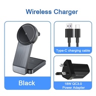 ZUZG 3-IN-1 Travel Fordable Wireless Charger for Apple Devices Portable Mag-Safe Charger with Light 