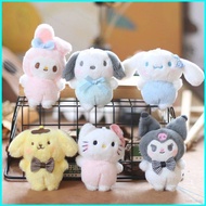 SANRIO Star3 พวงกุญแจ จี้ตุ๊กตาซานริโอ้ Kuromi Kitty Melody Cinnamoroll ผูกโบว์ ของขวัญ สําหรับเด็กผู้หญิง