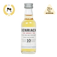 6 Bottles Benriach The Smokey Ten 10 Year Old Speyside Single Malt Scotch Whisky Minature 5cl