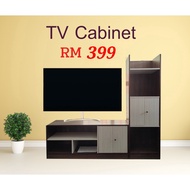 {Mr 99 Furniture}Siap Pasang TV Cabinet/TV Single Display Cabinet/TV Cabinet Storage/TV Kabinet/Rak TV/Meja TV/Almari TV