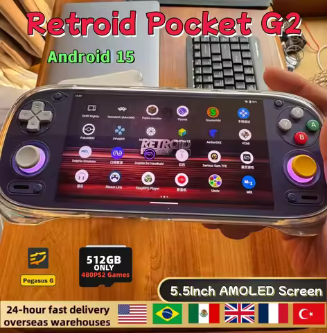Retroid Pocket G2 Android Game Console 5.5Inch 1080P AMOLED Screen Hall-Effect Joystick 5000mAh RP G