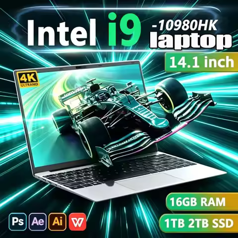 2026 I9 Windows 11 Laptop Intel CORE I9-10980HK Notebook 14.1 Inch 16GB RAM 1TB 2TB SSD 1920*1080HD 