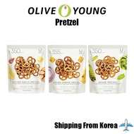 Olive Young Delight Project Pretzel 3Flavors Butter Garlic / Onion Cheese / Wasabi