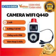 Yoosee WiFi Camera 2 Eyes View 2 Screens at the Same Time Q44D, Color Night View, 2-Way Talk