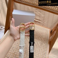 Dior Belt Female Product Double-Sided Grained Face First Layer Calfskin Production Retro Copper Buck