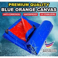 30' X 30'/20' x 30' Waterproof Blue Orange Canvas Tarpaulin Sheet Canopy Camping Kanvas Khemah Pasar Malam Penutup 防水篷布