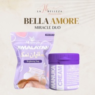 Bella Amore Miracle Duo – Himalayan Brightening Soap & Manuka Cream for Glowing, Smooth Skin
