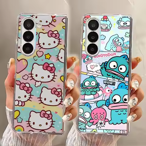 Hard Phone Cover Case for Samsung Galaxy Z Fold 7 6 5 4 3 ZFold3 ZFold7 ZFold4 ZFold5 ZFold6 Sanrio 