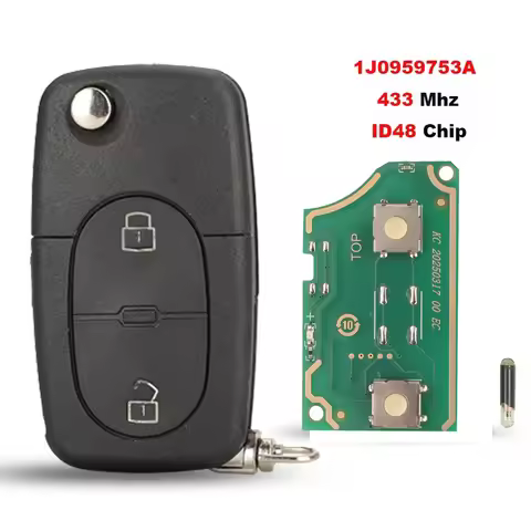 jingyuqin 2B Remote Car Key Keyless For VW Volkswagen Golf MK4 Passat 1998 1999 2000 2001 1J0959753A