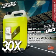 Degreaser Full Alkaline V1 IRON ATTACK for ENGINE O-RING ALLOY RUBBER CHROME COVER SET PRE-WASH UNHA