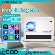 EXPOSE Bluetooth FHD 4K Portable Mini Projector For Phone For Classroom
