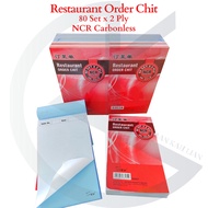 Uni Paper Restaurant Order Chit Books / Restoran Buku Bil 订菜单书 2 Ply (80 Sets) NCR