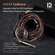 KBEAR Cadence IEM Cable 6NHiFi  3.5mm 4.4mm  Kabel IEM KBEAR Cadence 6N Kuprum Tulen Bersadur Perak,