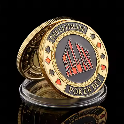 The Ultimate Poker Bet'ALL IN' Chip Guard Las Vegas Token Coin Collection