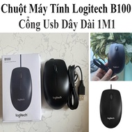 Chuột Quang Dây Logitech B100 Máy Tính Cổng Usb Dây Dài 1.1M