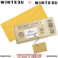 WINTE3U Golden Ticket Scratch- Card,  Scratch  Ticket Concert Ticket,  with Envelope Raffle Gift Par