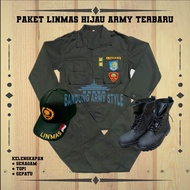 BAJU SERAGAM LINMAS TERBARU .PAKET SERAGAM LINMAS.SERAGAM LINMAS HIJAU ARMY.SERAGAM HANSIP