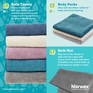 READY STOCK - Ship from SG - Norwex Bath Towel Lavender