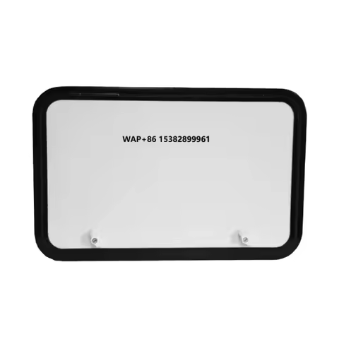 China Custom Black Frame White Door Panel 1000x700mm Service Hatch Doors for Trailer Camping Car Cam