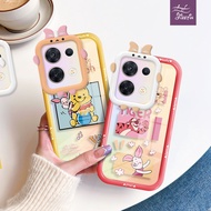 Jumping Tiger And Pig Piggie ph Casing Odd Shape for for OPPO Reno 8/Z/LIFE 7Z/LIFE 6LIFE 5/F 4F/LIFE F11 F17 Pro F19/S F21 Pro 4G/5G soft case Cute Girl Cute Mobile Phone Plastic